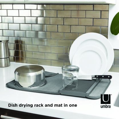 Umbra 1004301-149 UDry Mini Dish Drying Rack - Charcoal