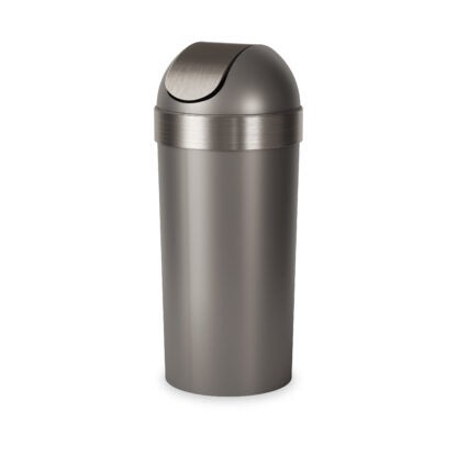 Umbra 086758-480-REM 62 L Venti Trash Can with Swing Top Lid - Pewter