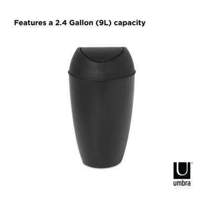 Umbra 1009613-040 9 L Twirla Trash Can - Black