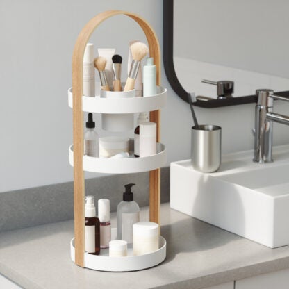 Umbra 1015098-668 Bellwood Cosmetic Organizer - White/Natural