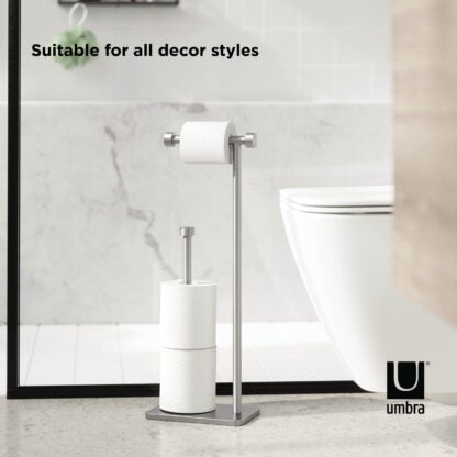 Umbra 1015897-410 Cappa Toilet Paper Holder & Reserve - Nickel