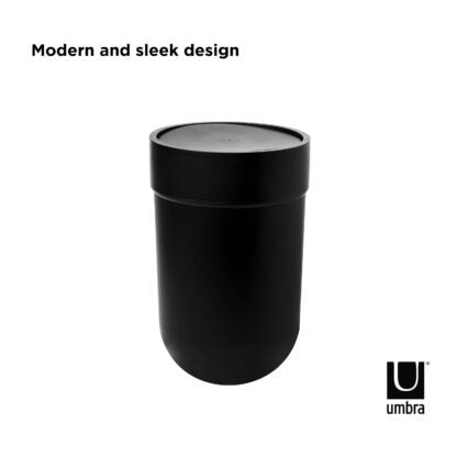 Umbra 023269-040 6 L Touch Trash Can with Lid - Black