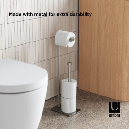 Umbra 1015897-410 Cappa Toilet Paper Holder & Reserve - Nickel