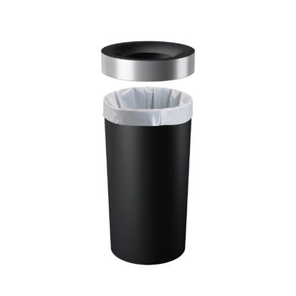 Umbra 1013048-047-REM 62 L Vento Trash Can - Black/Nickel