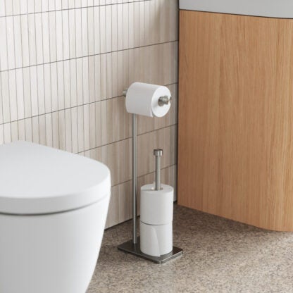 Umbra 1015897-410 Cappa Toilet Paper Holder & Reserve - Nickel