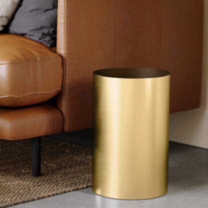 Umbra 082870-221 17 L Metalla Trash Can - Matte Brass