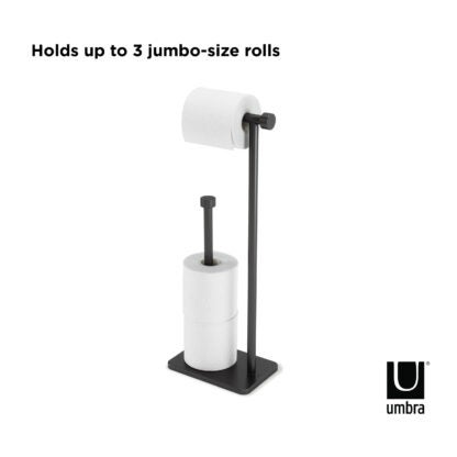 Umbra 1015897-040 Cappa Toilet Paper Holder & Reserve - Black