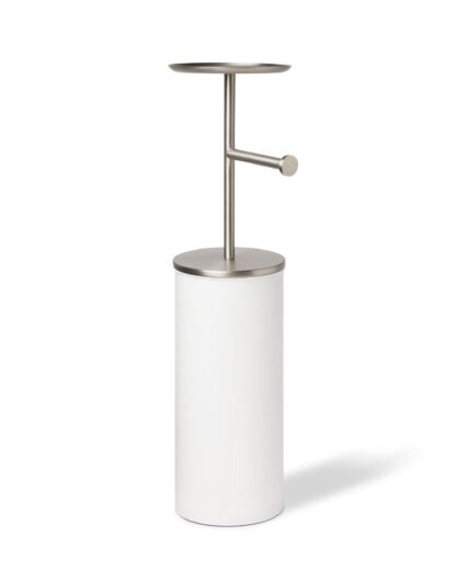 Umbra 1012487-670 Portaloo Toilet Paper Stand & Storage - White/Nickel