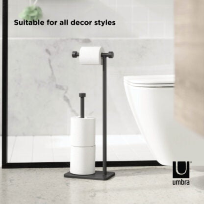 Umbra 1015897-040 Cappa Toilet Paper Holder & Reserve - Black