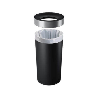 Umbra 1013048-047-REM 62 L Vento Trash Can - Black/Nickel