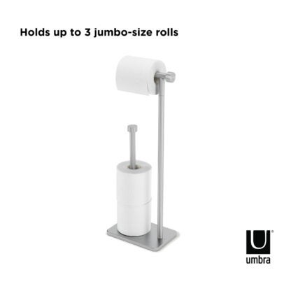 Umbra 1015897-410 Cappa Toilet Paper Holder & Reserve - Nickel