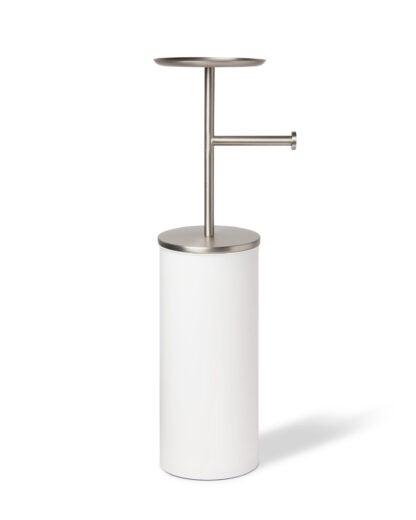 Umbra 1012487-670 Portaloo Toilet Paper Stand & Storage - White/Nickel