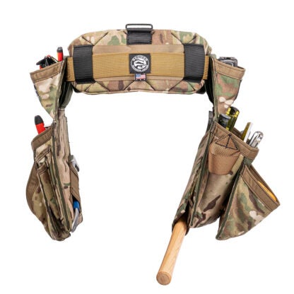 Occidental Leather 461159 Badger Carpenter Standard Tool Belt - Camo/Moss