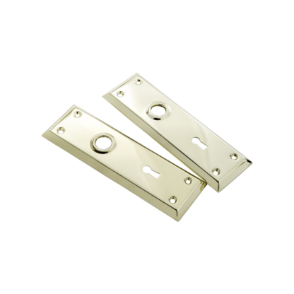 First Watch Security 1142 Mortise Trim Plate Brass Plated Steel, 2 Pack