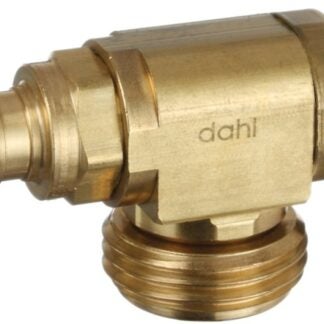 Dahl 621-PX3-04-BAG Hose and Boiler Drain Valve, 1/2 in Connection, Crimp Hose, Manual Actuator, Brass Body