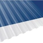 Suntuf 101698 Corrugated Panel, 10 ft L, 26 in W, Greca 76 Profile, 0.032 in Thick Material, Polycarbonate, Clear Sells in Quantity of 10