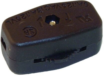 Atron LA973 In-Line Cord Switch, Switch, Brown