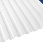 Suntuf 101892 Corrugated Panel, 12 ft L, 26 in W, Greca 76 Profile, 0.032 in Thick Material, Polycarbonate, Opal White Sells in Quantity of 10