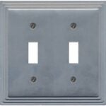 Atron AZTEC Series 65TT Wallplate, 5 in L, 5 in W, 2-Gang, Metal, Satin Nickel