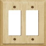 Atron 4411RR Wallplate, 2-Gang, Wood