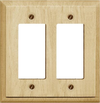 Atron 4411RR Wallplate, 2-Gang, Wood