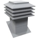 Ventilation Maximum 301-12-G Roof Ventilator, 20 in OAL, 12 in OAW, 1000 to 1200 sq-ft Net Free Ventilating Area, Gray