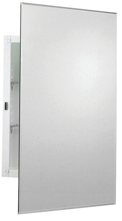 Zenith EMM1027 Medicine Cabinet, 16 in OAW, 4-1/2 in OAD, 26 in OAH, Steel, 2-Shelf