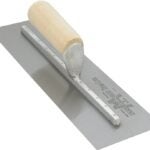 Marshalltown MX66 Finishing Trowel, 16 in L Blade, 4 in W Blade, Spring Steel Blade, Straight Handle, Wood Handle