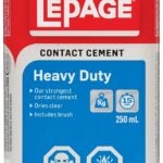 LePage 1504724 Heavy-Duty Contact Cement, Liquid, Solvent, Colorless, 250 mL Tin