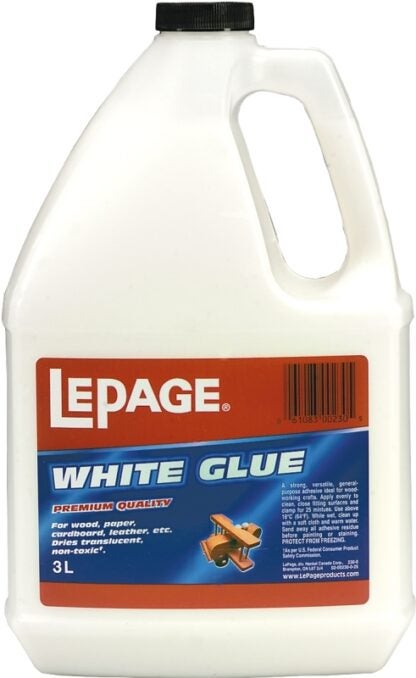 LePage 531252 Multi-Purpose Glue, White, 3 L Jug