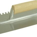 QLT 973 Trowel, 11 in L, 4-1/2 in W, Square Notch, Straight Handle