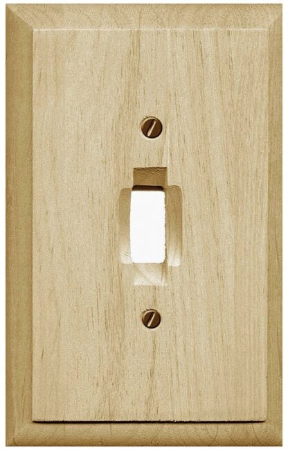 Atron Traditional Series 4-411T Wallplate, 4-3/4 in L, 3 in W, 1-Gang, Wood