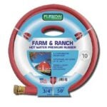 Flexon Pro FAR3450 Garden Hose, 3/4 in, 50 ft L, Rubber, Red