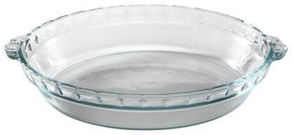 Pyrex 1105393 Pie Plate, 9-1/2 in Dia, Glass, Clear