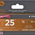 Arrow 256 Round Crown Staple, 5/16 in W Crown, 3/8 in L Leg, Steel Sells in Quantity of 5