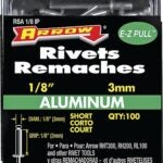 Arrow RSA1/8IP Pop Rivet, Short, 1/8 in L, Aluminum