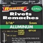 Arrow RSA3/16IP Pop Rivet, Short, 1/8 in L, Aluminum