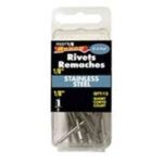 Arrow RSST1/8 Pop Rivet, Short, 1/8 in L, Stainless Steel