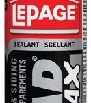 LePage QUAD MAX 1869816 Window Door and Siding Sealant, White, 24 to 72 hr Curing, 0 to 140 deg F, 280 mL Cartridge