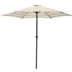 Seasonal Trends UM90BKOBD04/WT Umbrella, 8.2 ft H, 8.9 ft W Canopy, 8.9 ft L Canopy, Round Canopy, Steel Frame