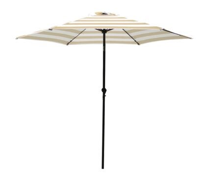 Seasonal Trends UM90BKOBD04/WT Umbrella, 8.2 ft H, 8.9 ft W Canopy, 8.9 ft L Canopy, Round Canopy, Steel Frame