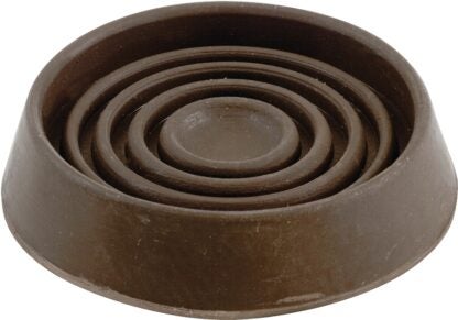 Shepherd Hardware 9075 Caster Cup, Rubber, Brown Sells in Quantity of 6