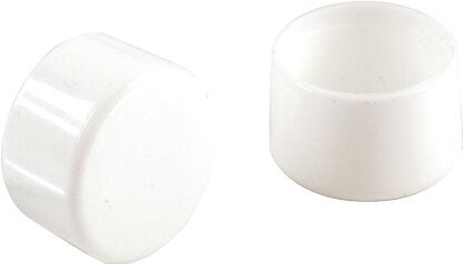 Shepherd Hardware 9108 Furniture Leg Tip, Round, Plastic, White, 7/8 in Dia Sells in Quantity of 6