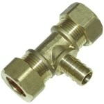 Waterline 1449778 Pipe Tee, 1/2 in, Brass