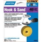 NORTON 49225 Sanding Disc, 5 in Dia, Coated, P40 Grit, Extra Coarse, Aluminum Oxide Abrasive, Paper Backing