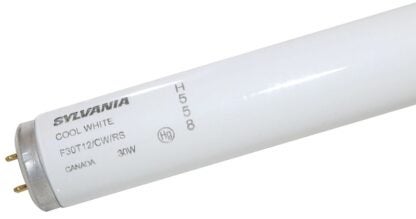 Sylvania 23493 Fluorescent Bulb, 30 W, T12 Lamp, Medium Lamp Base, 1870 Lumens, 4200 K Color Temp, Cool White Light Sells in Quantity of 6