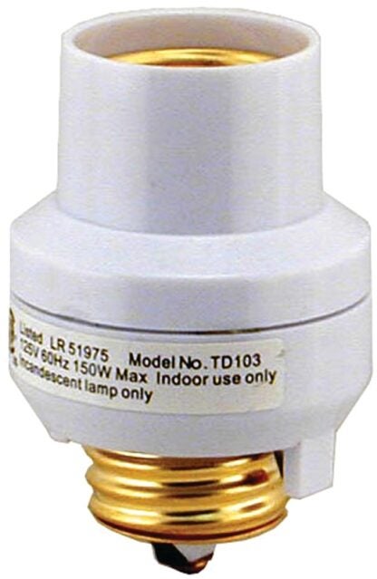 Atron TD103 Touch Lamp Dimmer, 120 V, 150 W, Halogen, Incandescent Lamp, White