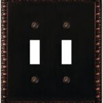 Atron 95 Series 95TT Switch Wallplate, 2-Gang, Cast Metal, Oil-Rubbed Bronze