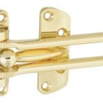 National Hardware V804 Series N199-679 Door Security Guard, 4-1/8 in L, 2-1/2 in W, 0.81 in H, Brass