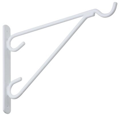 National Hardware V2652 Series N274-654 Outdoor Bracket, 13.07 in L, 10.12 in H, Steel, White